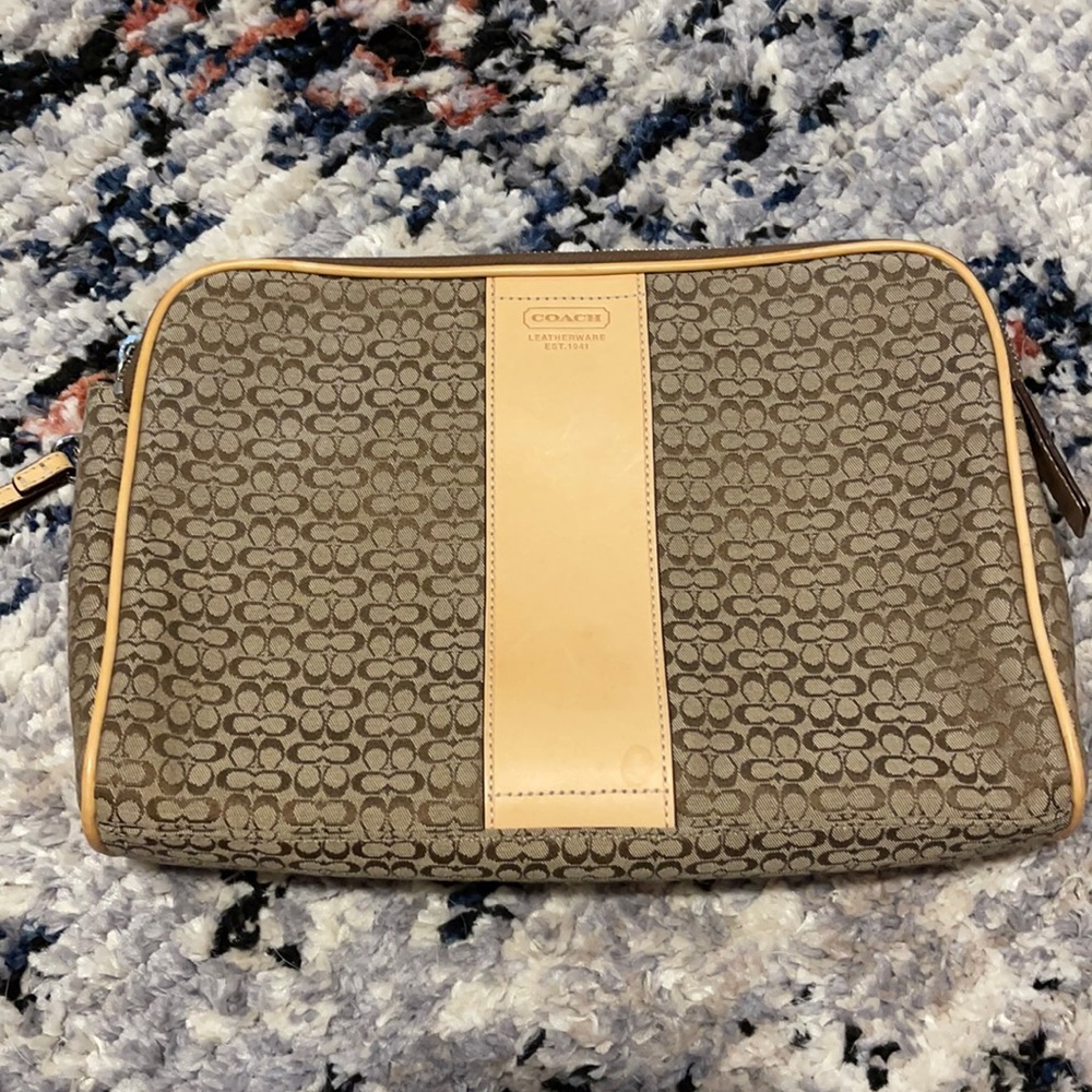 monogram coach pouch